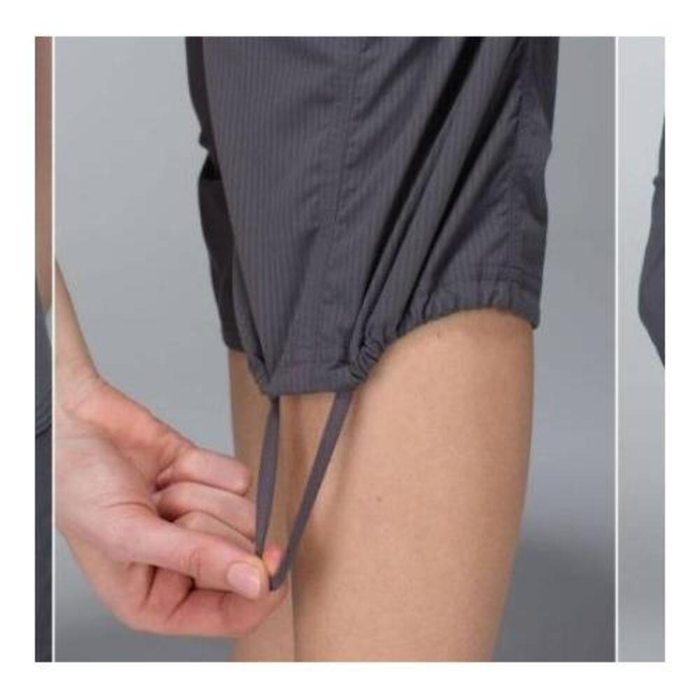 Lululemon Studio Crop Soot Light Charcoal Gray Drawstring Waist Pants Sz 4 - Picture 8 of 15